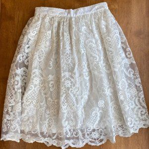 White Lace Poodle Skirt